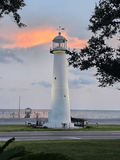 Biloxi Lighthouse at sunset